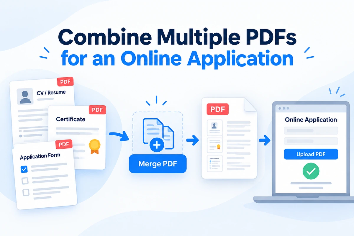 How to combine multiple PDFs into one file for an online application using PDF Hub