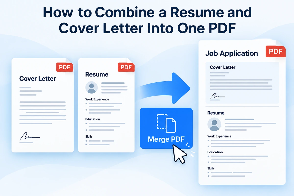 How to combine a resume and cover letter into one PDF using PDF Hub
