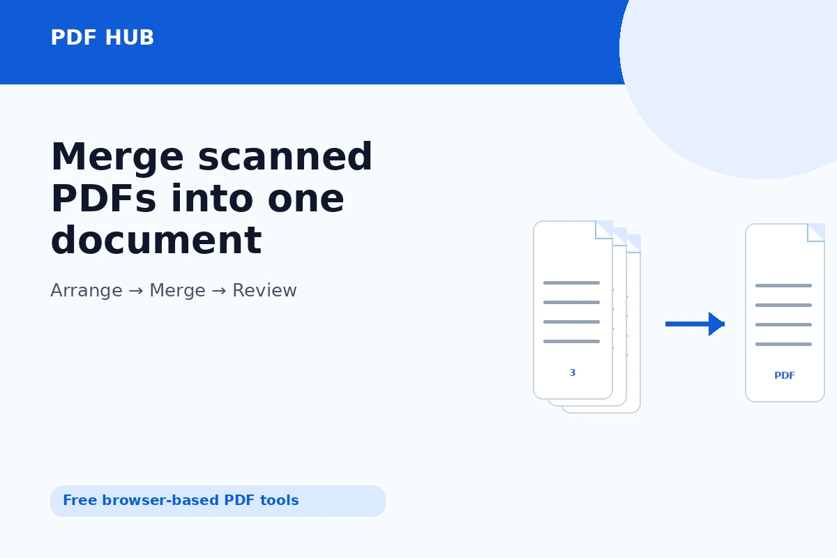 How to merge scanned documents into one PDF online using PDF Hub