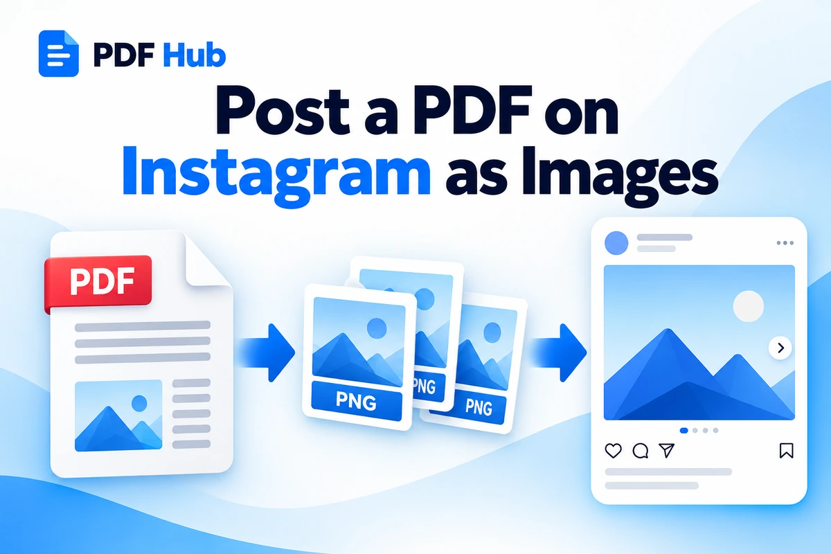 How to post a PDF on Instagram as images using PDF Hub
